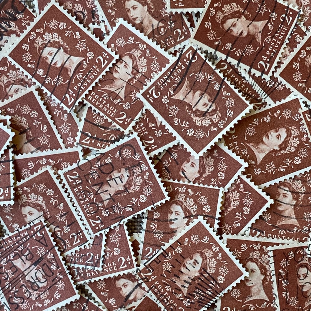 QEII Bust Postage Stamps wilding